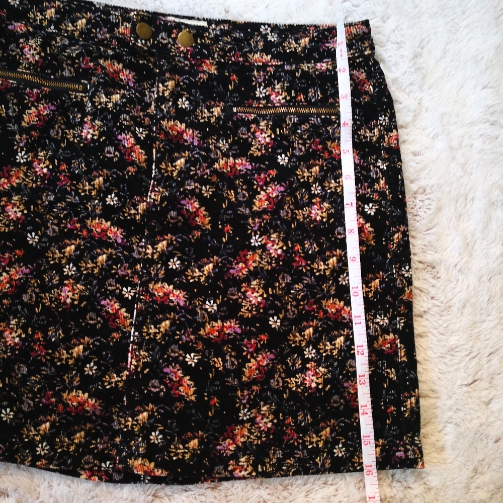 Mossimo Floral Corduroy Skirt Size 2 - Picture 8 of 8